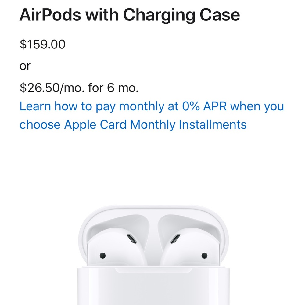NWT Apple AirPods with Charging Case